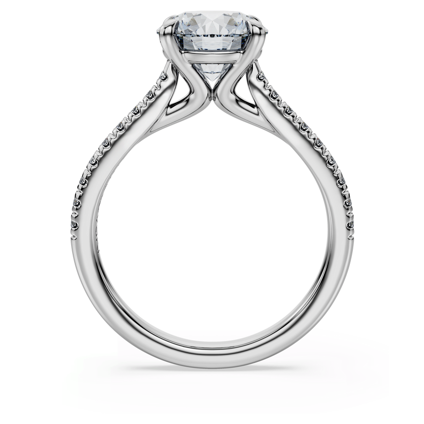 swarovski eternity solitaire ring  lab grown diamonds 2 2 ct tw  round shape  18k white gold