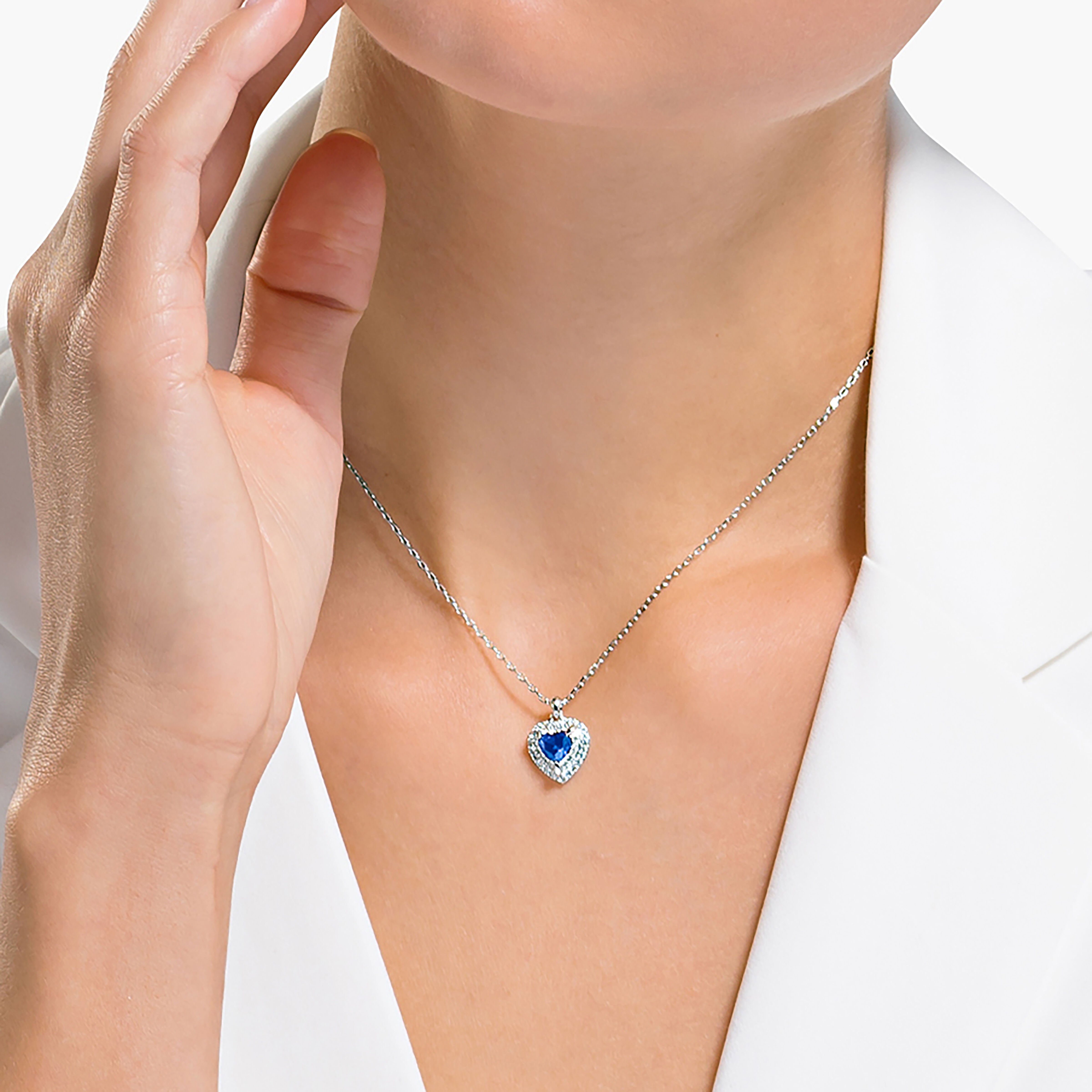Buy Swarovski One Pendant Blue Rhodium plated
