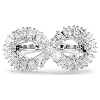 swarovski hyperbola cocktail ring infinity white rhodium plated