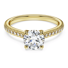 swarovski eternity solitaire ring  laboratory grown diamonds 1 2 ct tw  round cut  18k yellow gold