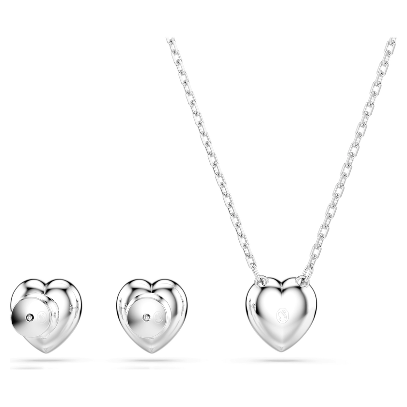 ariana grande x swarovski set  mixed cuts  heart  white  rhodium plated