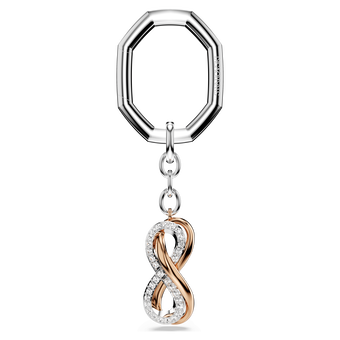 swarovski key ring infinity white mixed metal finish