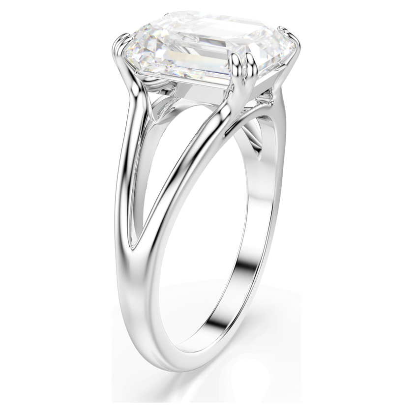 swarovski stilla ring  octagon cut  white  silver tone finish