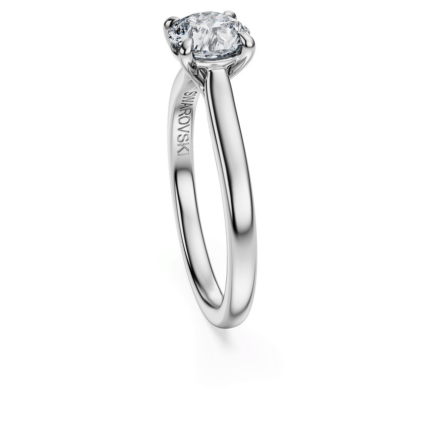 swarovski eternity solitaire ring  laboratory grown diamonds 1 ct tw  round cut  18k white gold