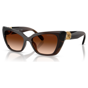 swarovski sunglasses  cat eye shape  sk6047  light brown