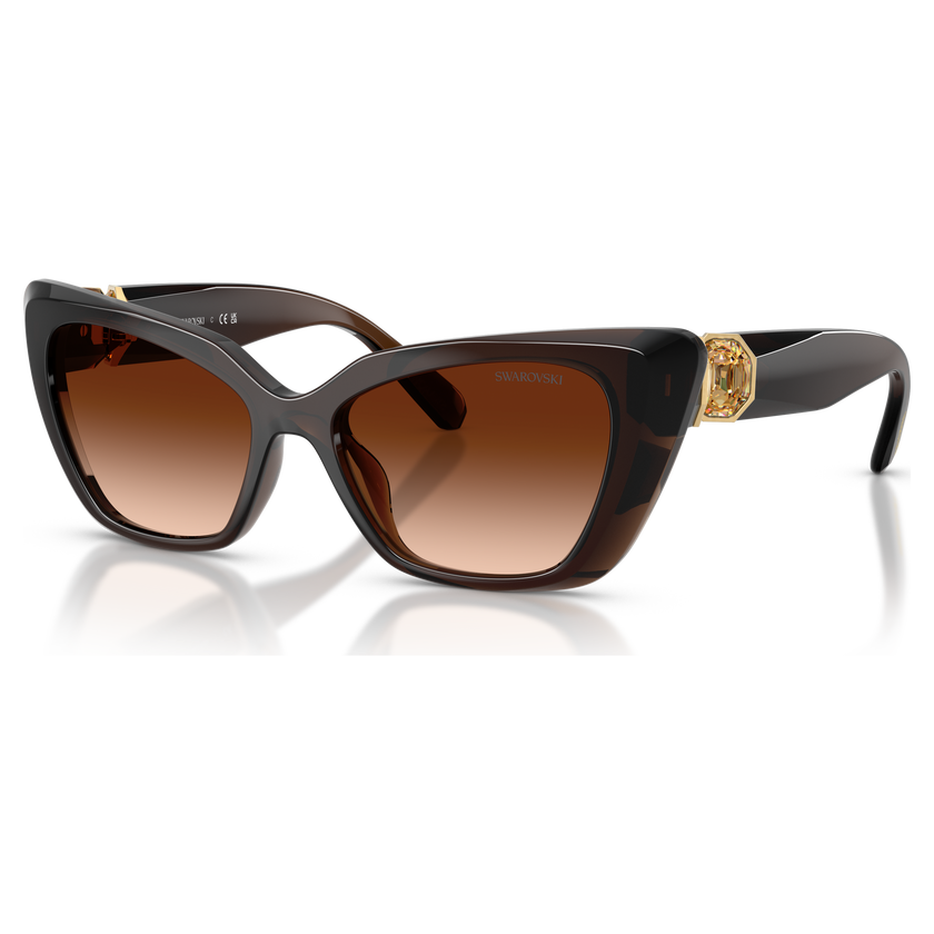 swarovski sunglasses  cat eye shape  sk6047  light brown
