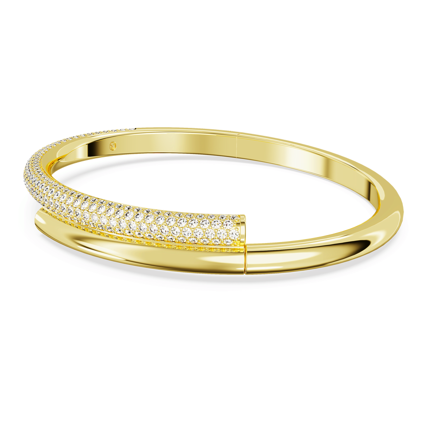 swarovski dextera bangle  white  gold tone plated