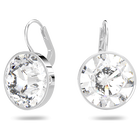 swarovski bella pierced earrings white rhodium plated