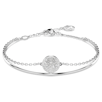 swarovski sublima bangle  white  rhodium plated