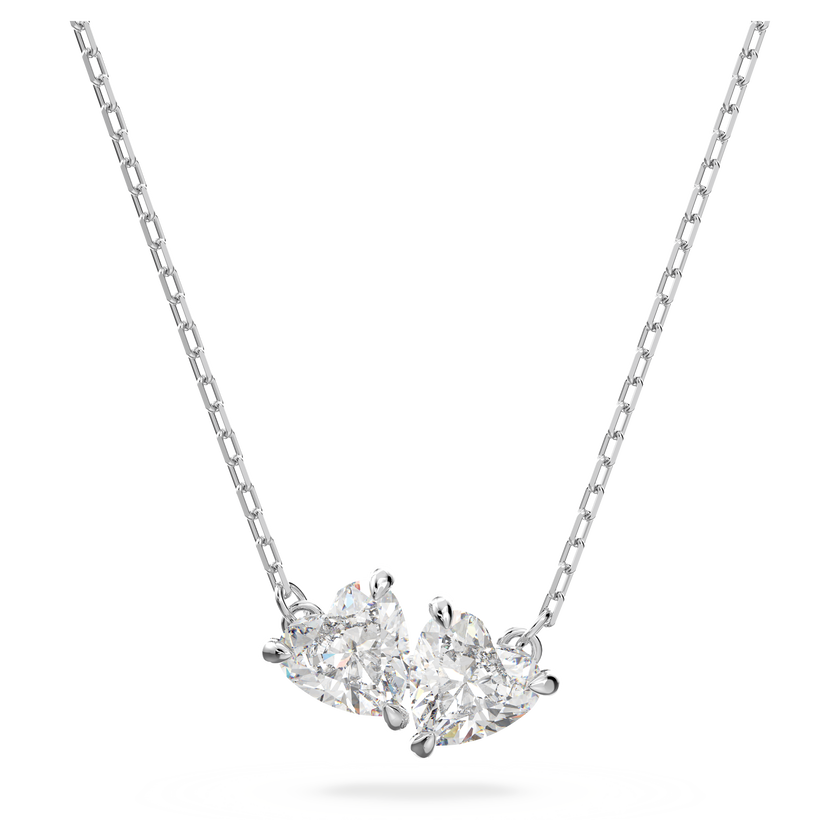 swarovski mesmera necklace  heart  white  rhodium plated