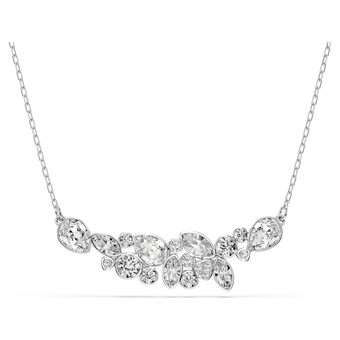 swarovski diapason necklace  mixed cuts  white  rhodium plated