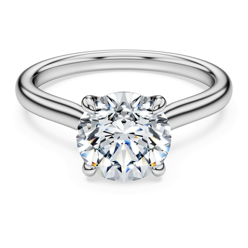 swarovski eternity solitaire ring  laboratory grown diamonds 2 ct tw  round cut  18k white gold