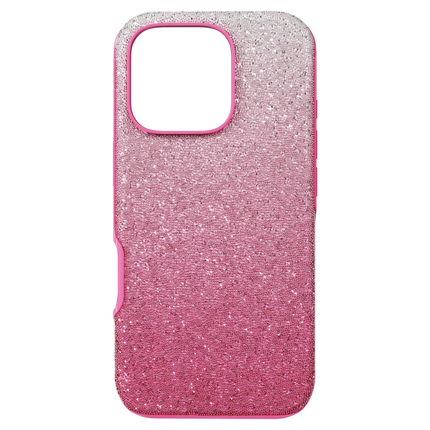 swarovski high smartphone case  color gradient  iphone  16 pro  pink