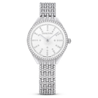 swarovski attract watch  swiss made  metal bracelet  silver tone  stainless steel
