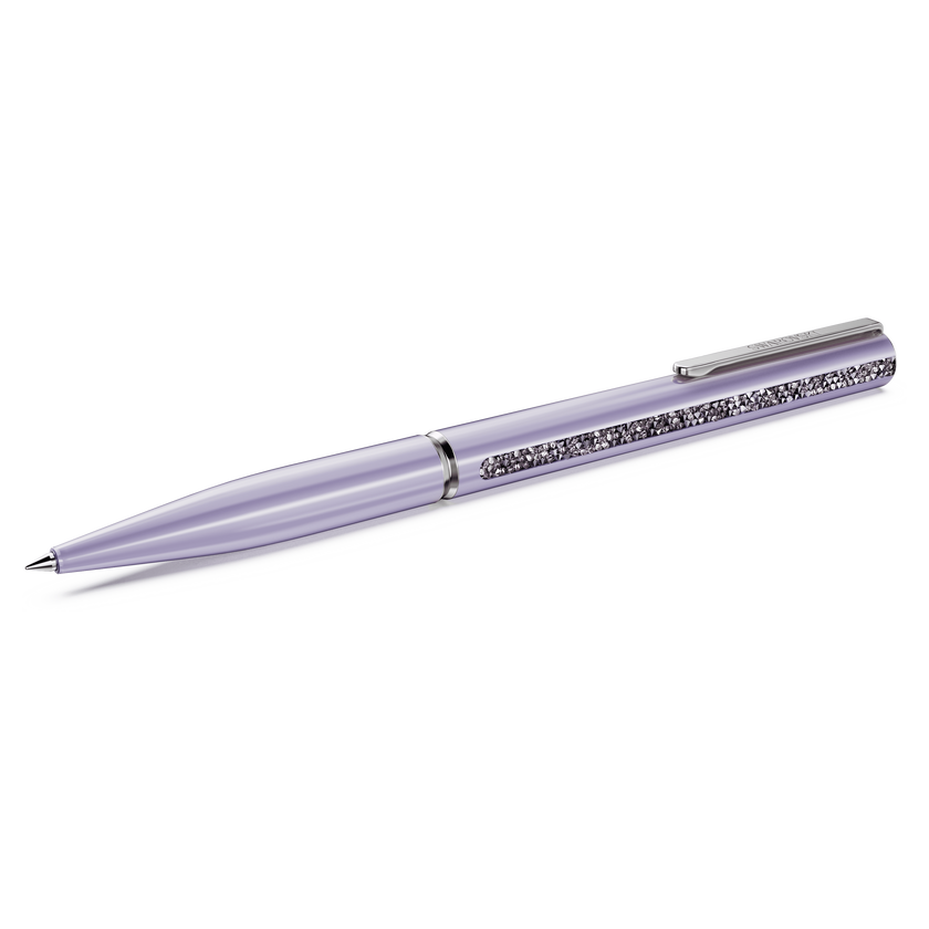 swarovski crystal shimmer glide ballpoint pen  purple  purple lacquered  chrome plated