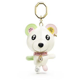 swarovski teddy bag charm  bear  multicolored  gold tone plated