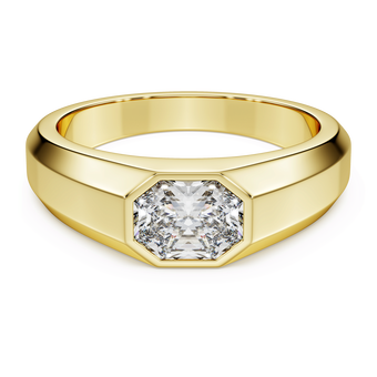 swarovski octagon band ring  lab grown diamonds 1 0 ct tw  octagon shape  18k yellow gold