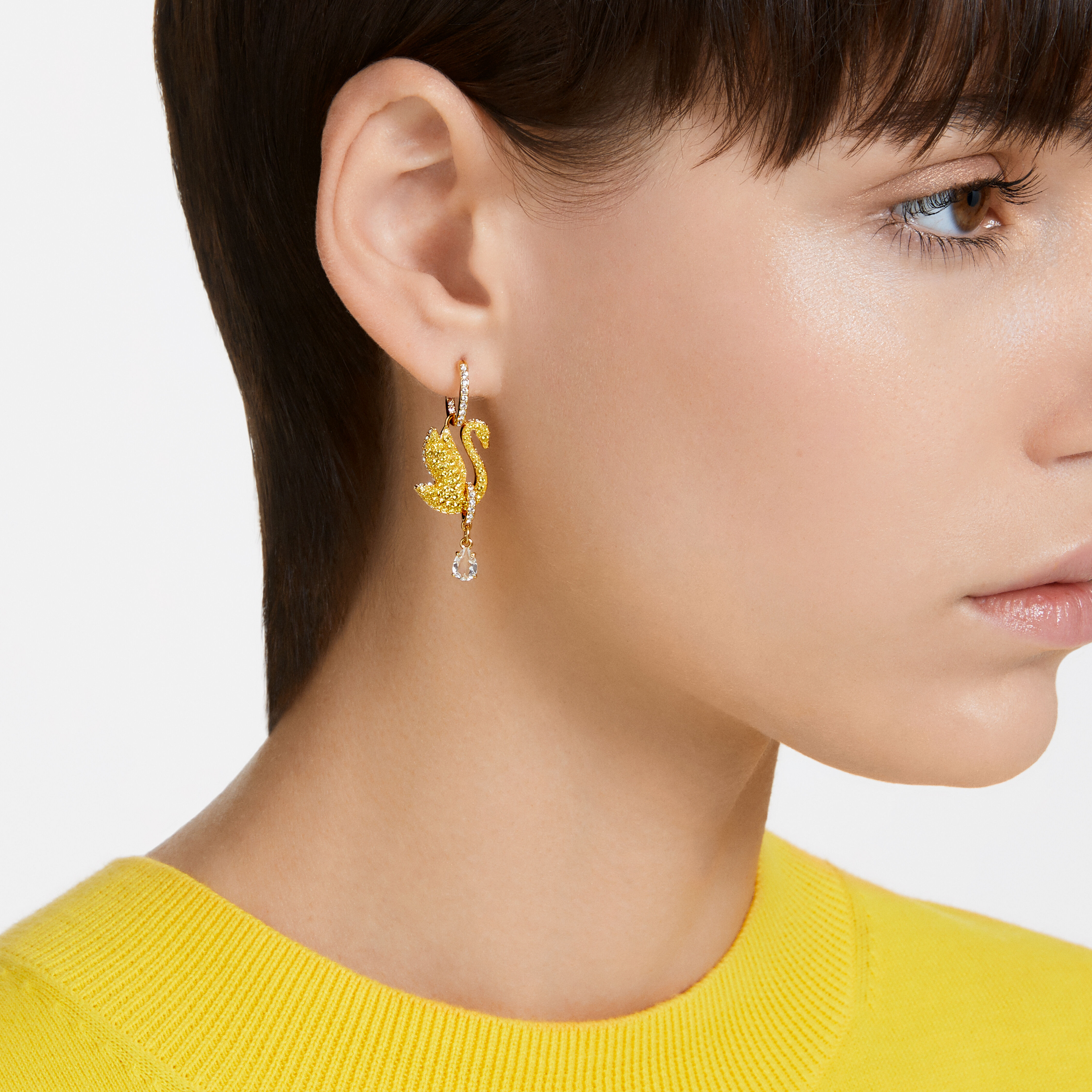 Swarovski yellow outlet gold earrings