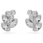 swarovski diapason stud earrings  mixed cuts  white  rhodium plated