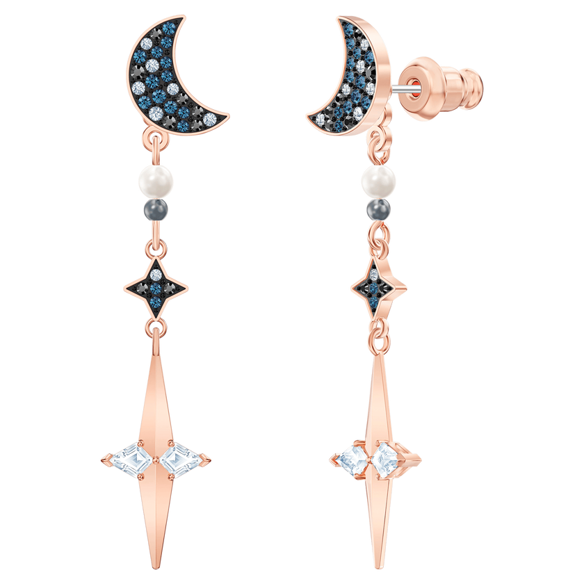 swarovski symbolic pierced earring jackets  multi colored  mixed metal finish