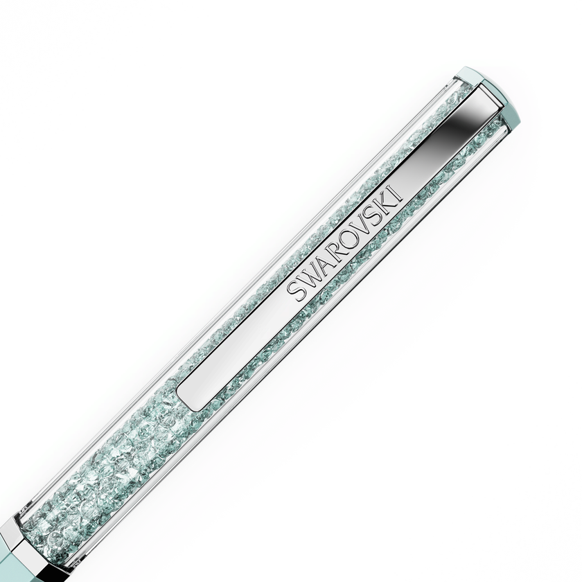 swarovski crystalline ballpoint pen  blue lacquered  chrome plated