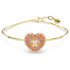 swarovski idyllia bangle crystal pearl heart pink gold tone plated