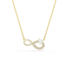 swarovski hyperbola necklace  heart cut  pav   infinity  white  gold tone plated