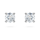 swarovski eternity stud earrings  lab grown diamonds 0 52 ct tw  round shape  sterling silver