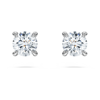 swarovski eternity stud earrings  lab grown diamonds 0 52 ct tw  round shape  sterling silver