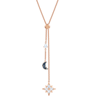 swarovski symbolic y necklace multi colored rose gold tone plated