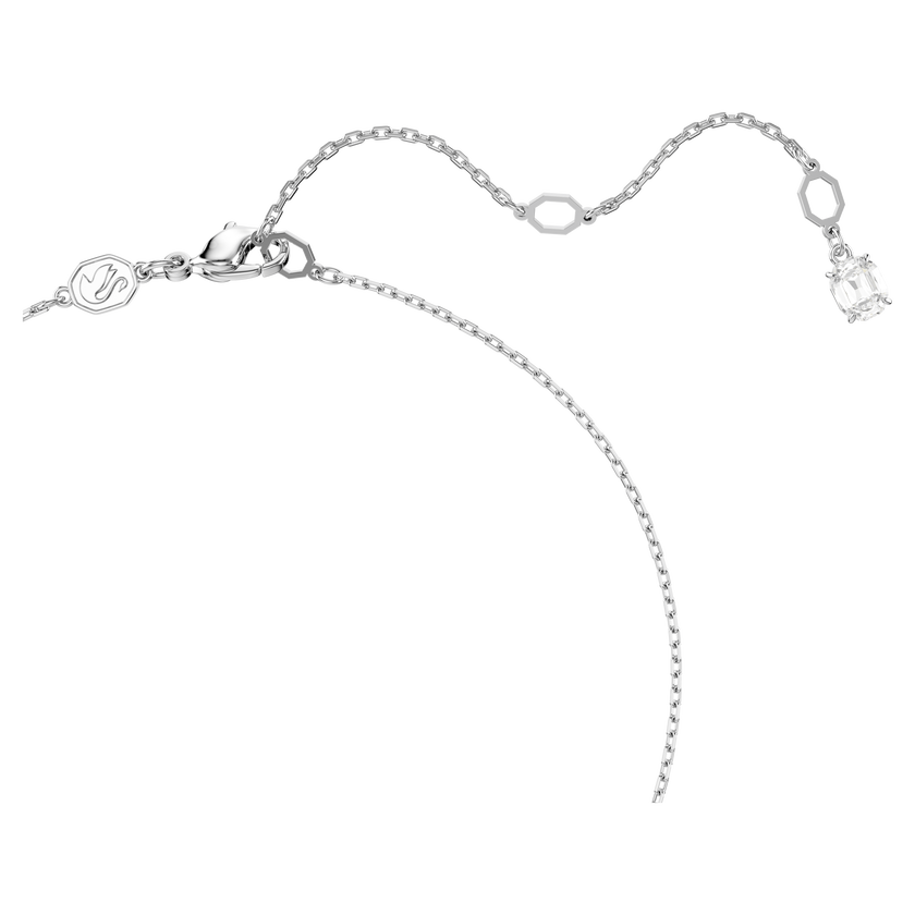 swarovski matrix set  crystal pearl  round cut  white  rhodium plated