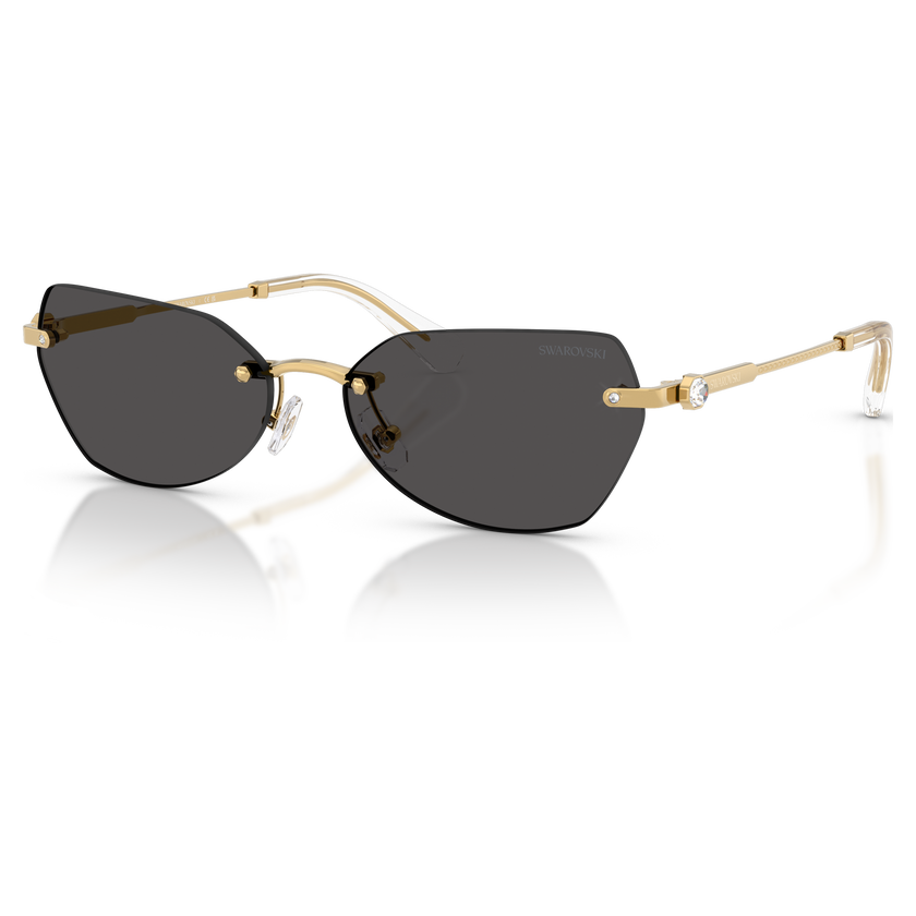 swarovski sunglasses  pillow shape  sk7038  gold tone