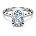 swarovski eternity solitaire ring  laboratory grown diamonds 2 ct tw  oval cut  18k white gold