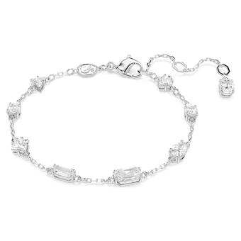 swarovski mesmera bracelet mixed cuts scattered design white rhodium plated