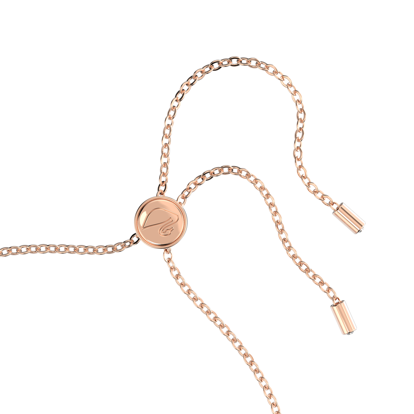 swarovski one bracelet  heart  pink  rose gold tone plated