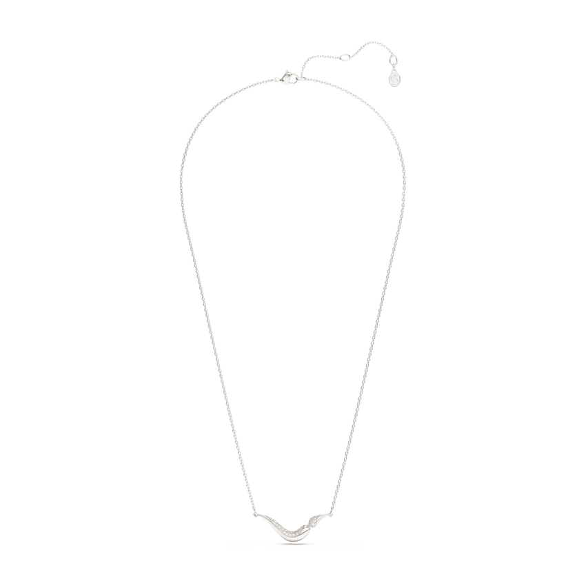 swarovski classica necklace  round cut  white  sterling silver