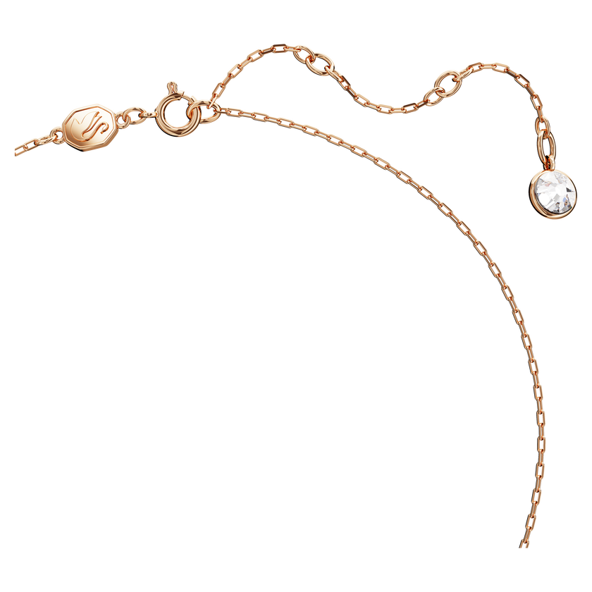 swarovski swan pendant  swan  small  white  rose gold tone plated