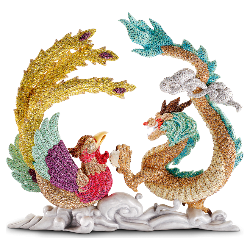 swarovski crystal myriad dragon and phoenix