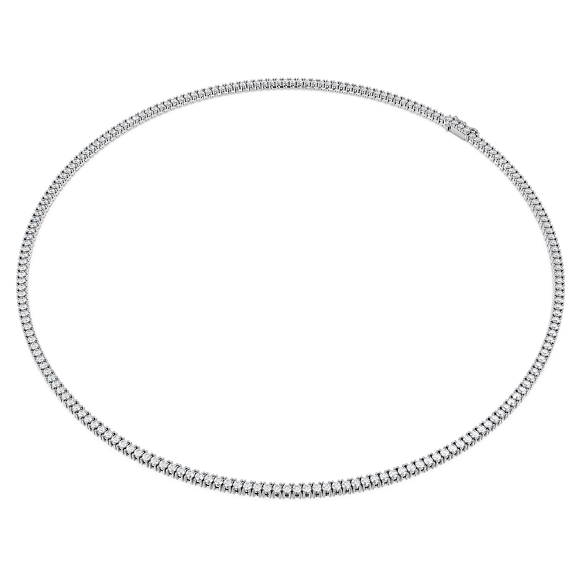swarovski eternity tennis necklace  laboratory grown diamonds 7 ct tw  18k white gold