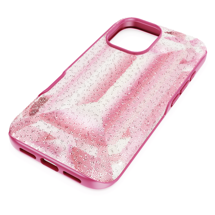 swarovski high smartphone case  crystal print motif  iphone  16  pink