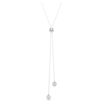 swarovski una angelic y pendant  round cut  white  rhodium plated