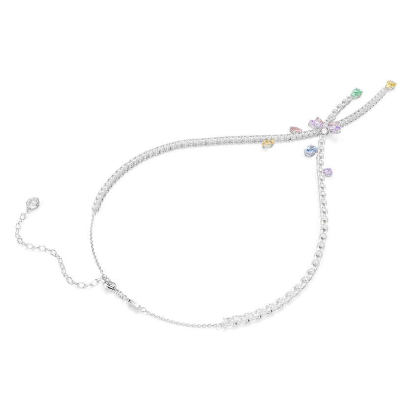 ariana grande x swarovski necklace  mixed cuts  dragonfly  multicolored  rhodium plated