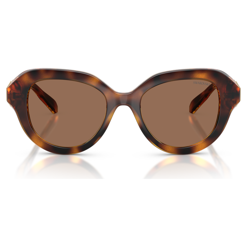swarovski sunglasses  round shape  black