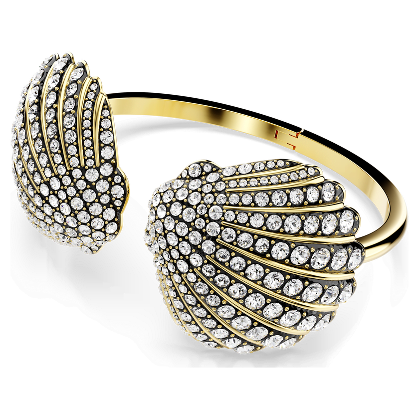 swarovski idyllia bangle  shell  white  gold tone plated