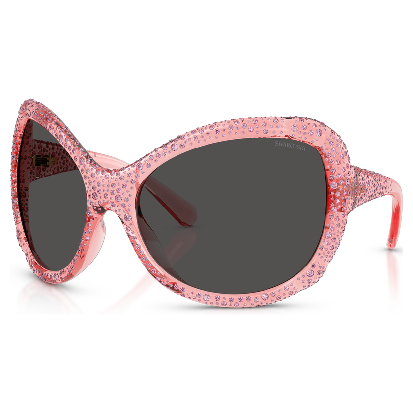 swarovski sunglasses  oversized  cat eye shape  sk6052  pink