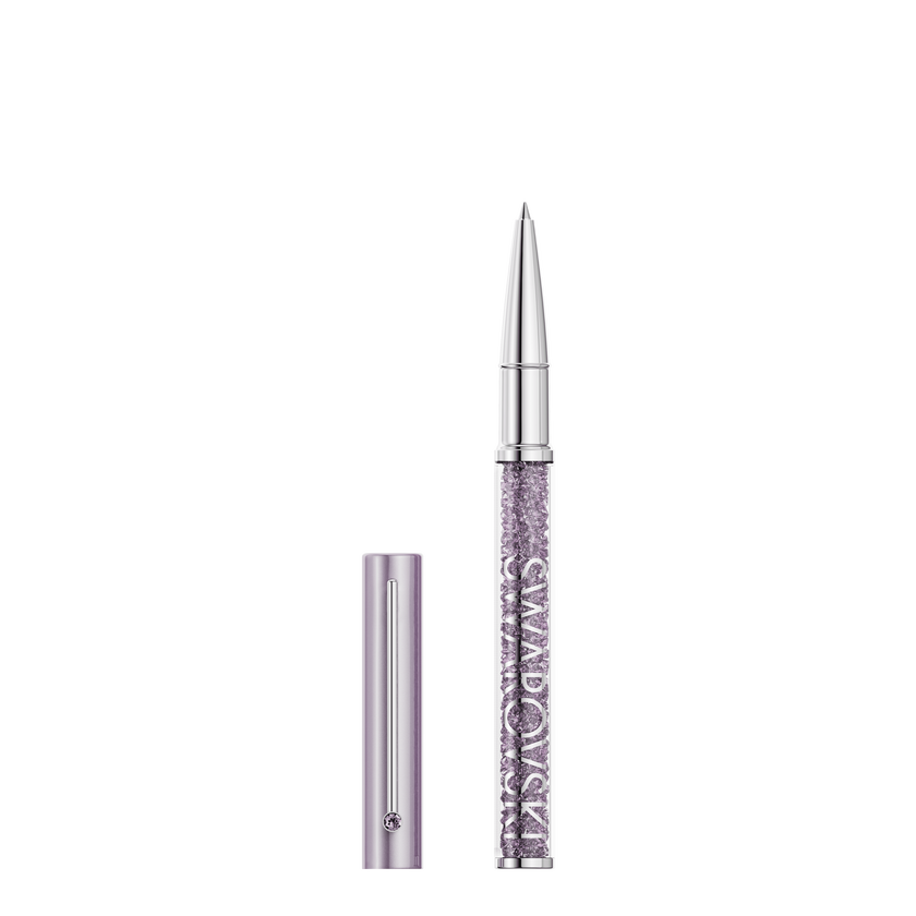 swarovski crystalline ballpoint pen  purple lacquered  chrome plated