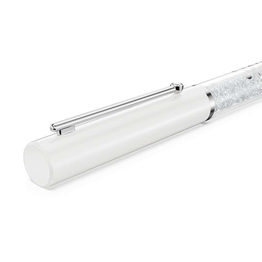 swarovski crystalline ballpoint pen  white lacquered  chrome plated