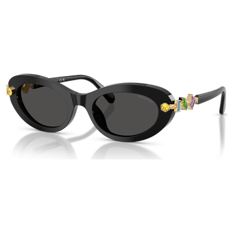 swarovski sunglasses  oval shape  black