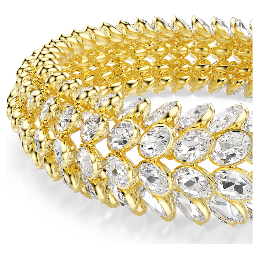 swarovski idyllia bracelet  oval cut  white  gold tone plated