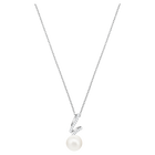 swarovski gabriella pendant  white  rhodium plated